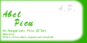 abel picu business card